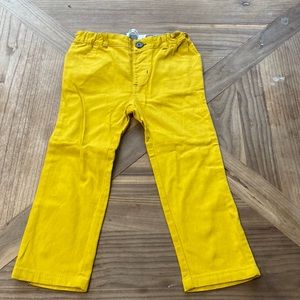 Brand new spring yellow straight leg chino Mini Boden boys 2-3 pants